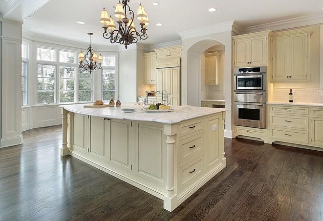 laminate flooring in a modern kitchen in Brewster